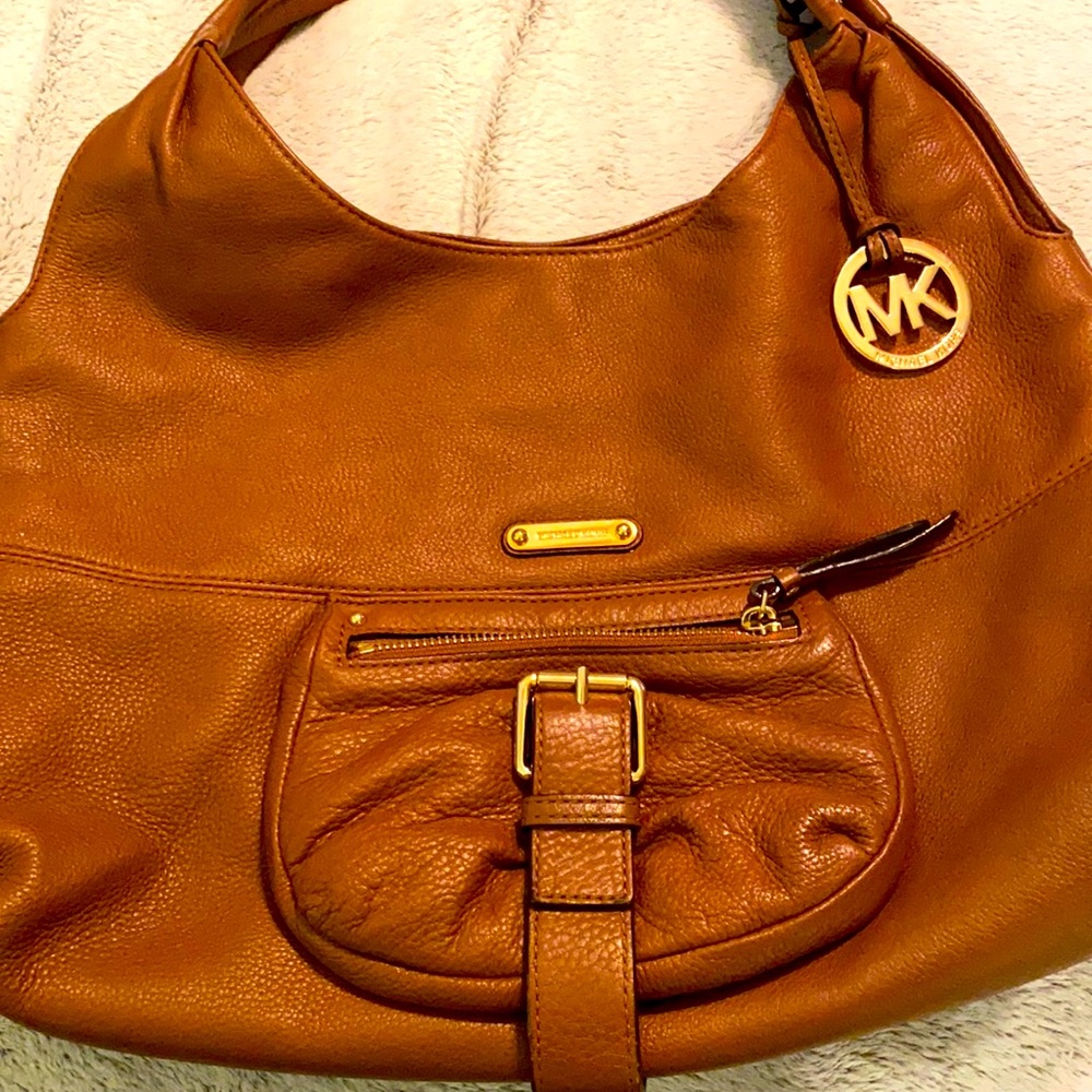 Michael Kors medium brown leather shoulder bag